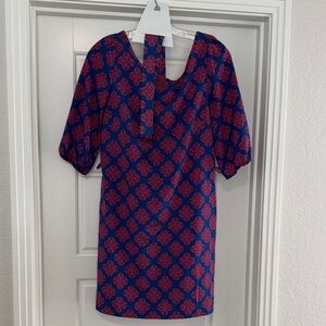 Miami Blue and Red Floral Mini Dress